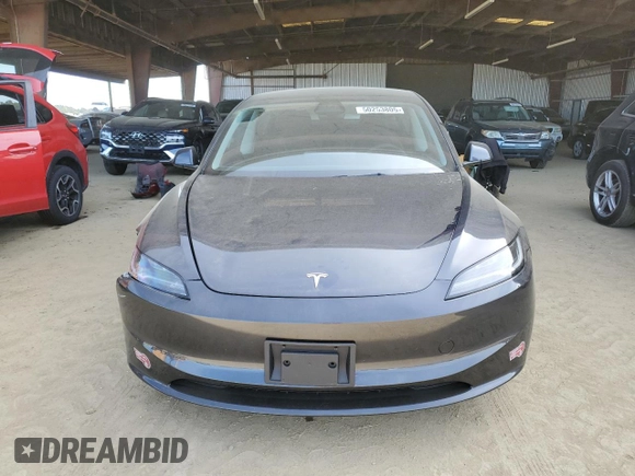 2024 Tesla Model 3 with VIN 5YJ3E1EAXRF782571, listed as a Copart auction lot 50253805 with 3,626 mi miles and Salvage Title. Bid and sale history available at carsss.com. Image 5.