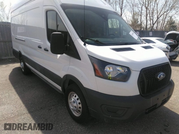 2023 Ford Transit Cargo with VIN 1FTBR3U80PKA69432, listed as a IAAI auction lot 41939700 with 48,158 mi miles and . Bid and sale history available at DreamBid. Image 1.