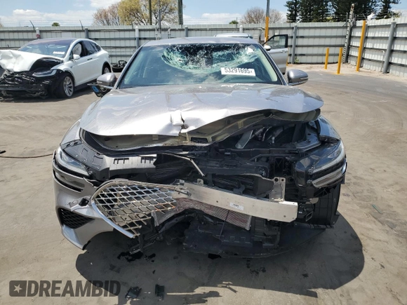 2025 Genesis G70 2.5T with VIN KMTG34SCXSU144382, listed as a Copart auction lot 53291695 with 3,465 mi miles and Non repairable. Bid and sale history available at DreamBid. Image 5.