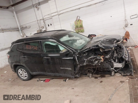 2021 Jeep Compass Sport with VIN 3C4NJDAB2MT584484, listed as a IAAI auction lot 41337382 with 96,940 mi miles and . Bid and sale history available at DreamBid. Image 13.