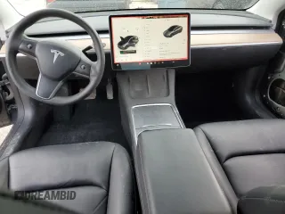 2022 Tesla Model 3 Long Range with VIN 5YJ3E1EB9NF278757, listed as a Copart auction lot 52187175 with 91,820 mi miles and Salvage Title. Bid and sale history available at DreamBid. Image 8.