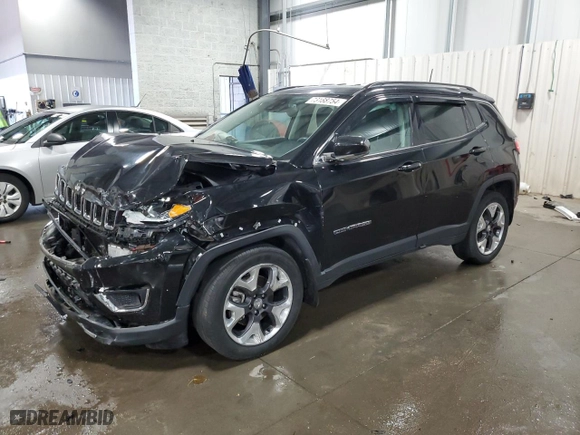 2018 Jeep Compass Limited with VIN 3C4NJDCB0JT333942, listed as a Copart auction lot 73188754 with 52,110 mi miles and Salvage Title. Bid and sale history available at carsss.com. Image 1.