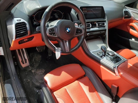 2019 BMW 8 Series M850i xDrive with VIN WBAFY4C52KBX39344, listed as a Copart auction lot 50695235 with 35,699 mi miles and Clean Title. Bid and sale history available at carsss.com. Image 8.