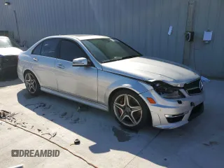 2012 Mercedes-Benz C 63 AMG with VIN WDDGF7HB1CA708788, listed as a Copart auction lot 46233845 with 164,262 mi miles and Salvage Title. Bid and sale history available at carsss.com. Image 4.