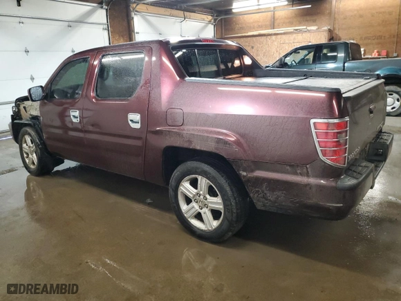 2011 Honda Ridgeline RTL with VIN 5FPYK1F58BB002497, listed as a Copart auction lot 47047345 with 110,800 mi miles and Salvage Title. Bid and sale history available at carsss.com. Image 2.