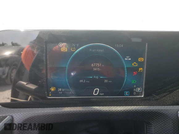 2019 Mercedes-Benz A 220 with VIN WDD3G4EB0KW027019, listed as a Copart auction lot 49398305 with 67,751 mi miles and Salvage Title. Bid and sale history available at DreamBid. Image 9.