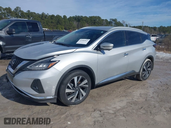 2023 Nissan Murano SL with VIN 5N1AZ2CJ0PC102011, listed as a IAAI auction lot 41406863 with 24,723 mi miles and . Bid and sale history available at DreamBid. Image 19.
