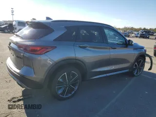 2023 Infiniti QX50 Sport with VIN 3PCAJ5FB6PF113227, listed as a Copart auction lot 84563144 with 7,465 mi miles and Salvage Title. Bid and sale history available at DreamBid. Image 3.