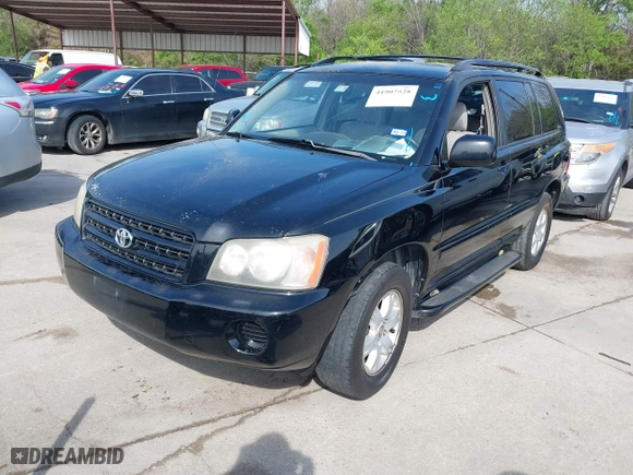 2003 Toyota Highlander with VIN JTEHF21A230116899, listed as a IAAI auction lot 41907528 with 328,672 mi miles. Bid and sale history available at carsss.com. Image 2.