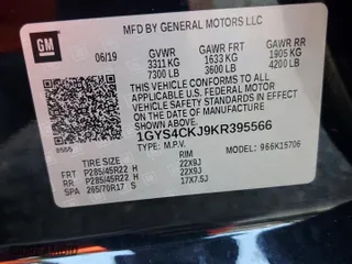 2019 Cadillac Escalade Premium Luxury with VIN 1GYS4CKJ9KR395566, listed as a Copart auction lot 60451533 with 55,328 mi miles and Salvage Title. Bid and sale history available at carsss.com. Image 14.