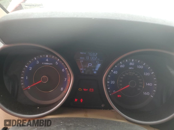 2013 Hyundai Elantra GLS with VIN KMHDH4AE2DU747914, listed as a Copart auction lot 59400225 with 131,302 mi miles and Clean title. Bid and sale history available at DreamBid. Image 9.