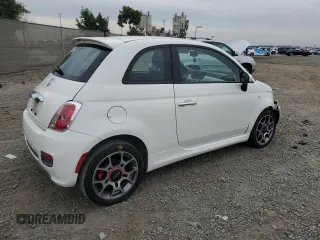 2013 FIAT 500 Sport with VIN 3C3CFFBR2DT562490, listed as a Copart auction lot 47532585 with 139,093 mi miles and Salvage Title. Bid and sale history available at carsss.com. Image 3.