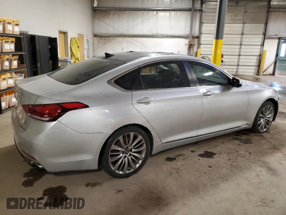 2017 Genesis G80 Ultimate z VIN KMHGN4JF8HU212056, wystawiony jako Copart lot #51636825 z przebiegiem 92 613 mil mil oraz Szkoda całkowita • Salvage title. Historia ofert i sprzedaży dostępna na DreamBid. Obrazek 3.