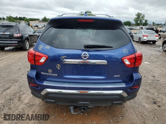 2020 Nissan Pathfinder S z VIN 5N1DR2AM1LC619287, wystawiony jako Copart lot #55722755 z przebiegiem Nie podano mil oraz Szkoda całkowita • Salvage title. Historia ofert i sprzedaży dostępna na DreamBid. Obrazek 6.