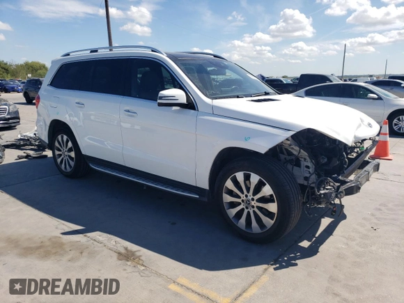 2018 Mercedes-Benz GLS 450 with VIN 4JGDF6EE0JB012531, listed as a Copart auction lot 68900144 with 52,744 mi miles and Salvage Title. Bid and sale history available at DreamBid. Image 4.