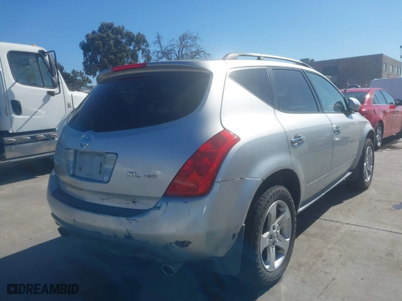 2003 Nissan Murano SL with VIN JN8AZ08W63W221871, listed as a IAAI auction lot 41682355 with 180,757 mi miles. Bid and sale history available at carsss.com. Image 4.