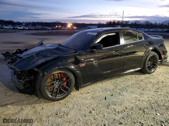 2022 Dodge Charger Scat Pack Widebody with VIN 2C3CDXGJ1NH227522, listed as a Copart auction lot 87795855 with 45,846 mi miles and Non Repairable. Bid and sale history available at carsss.com. Image 1.