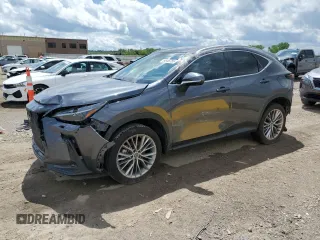 2023 Lexus NX 350 Luxury z VIN 2T2HGCEZXPC027533, wystawiony jako Copart lot #54949765 z przebiegiem Nie podano mil oraz Szkody całkowita. Historia ofert i sprzedaży dostępna na DreamBid. Obrazek 1.