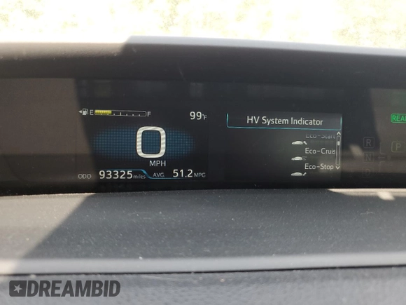 2022 Toyota Prius LE with VIN JTDKAMFP2N3210252, listed as a Copart auction lot 60030335 with 93,325 mi miles and Salvage title. Bid and sale history available at DreamBid. Image 9.