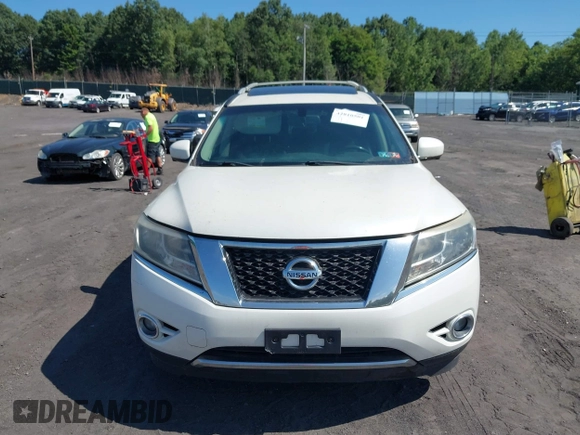 2015 Nissan Pathfinder Platinum with VIN 5N1AR2MMXFC615001, listed as a IAAI auction lot 42810501 with 206,247 mi miles and . Bid and sale history available at DreamBid. Image 12.