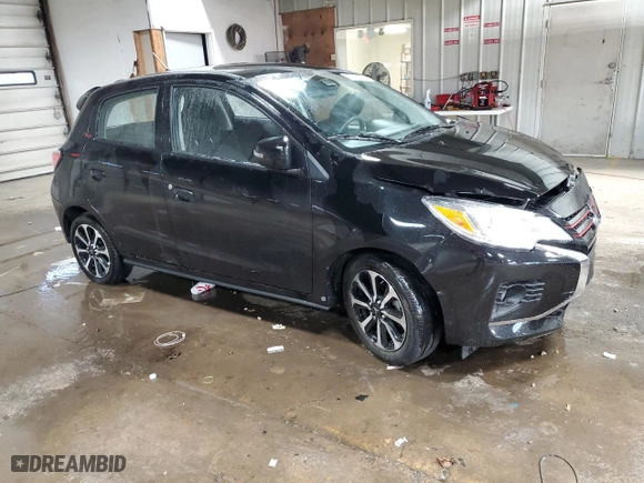 2024 Mitsubishi Mirage Black Edition with VIN ML32AWHJ8RH003445, listed as a Copart auction lot 81204214 with 28068 miles and Clean Title. Bid and sale history available at carsss.com. Image 4.