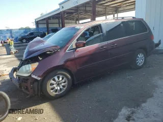 2008 Honda Odyssey EX-L with VIN 5FNRL38728B022788, listed as a Copart auction lot 52721625 with 0 mi miles and Salvage Title. Bid and sale history available at carsss.com. Image 1.