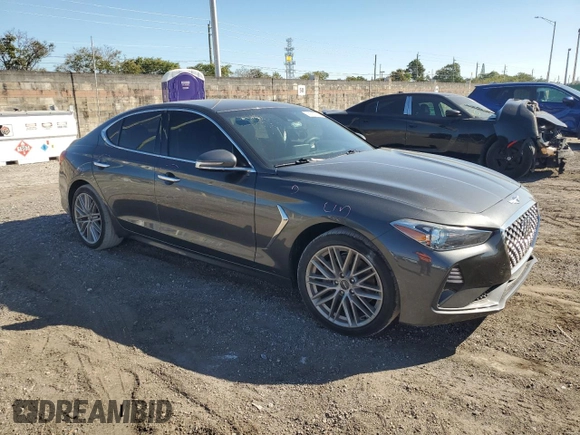 2021 Genesis G70 2.0T with VIN KMTG64LA0MU074883, listed as a Copart auction lot 42581875 with 30,885 mi miles and Non Repairable. Bid and sale history available at carsss.com. Image 4.