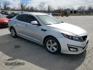 2014 Kia Optima LX with VIN 5XXGM4A74EG257643, listed as a Copart auction lot 50089235 with 0 mi miles and Salvage Title. Bid and sale history available at carsss.com. Image 4.