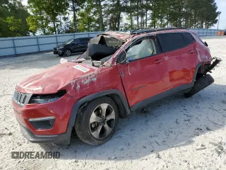 2017 Jeep Compass Latitude with VIN 3C4NJCBB4HT624966, listed as a Copart auction lot 53747035 with 141,311 mi miles and Salvage title. Bid and sale history available at DreamBid. Image 1.