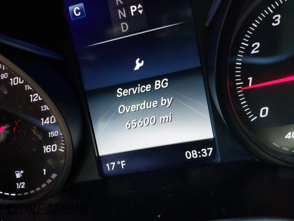 2017 Mercedes-Benz C 300 with VIN WDDWF4KB5HR216065, listed as a IAAI auction lot 41468438 with 65,600 mi miles and . Bid and sale history available at DreamBid. Image 15.