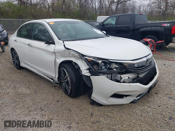2017 Honda Accord Sport with VIN 1HGCR2F58HA106043, listed as a IAAI auction lot 42009231 with 95,948 mi miles. Bid and sale history available at carsss.com. Image 1.