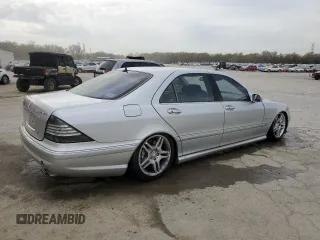 2005 Mercedes-Benz S 55 AMG with VIN WDBNG74J55A454080, listed as a Copart auction lot 50965305 with 139,677 mi miles and Salvage Title. Bid and sale history available at DreamBid. Image 3.
