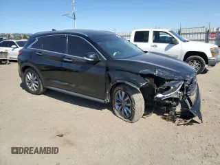 2019 Infiniti QX50 Luxe with VIN 3PCAJ5M11KF135820, listed as a Copart auction lot 58024215 with 64,340 mi miles and Salvage title. Bid and sale history available at DreamBid. Image 4.