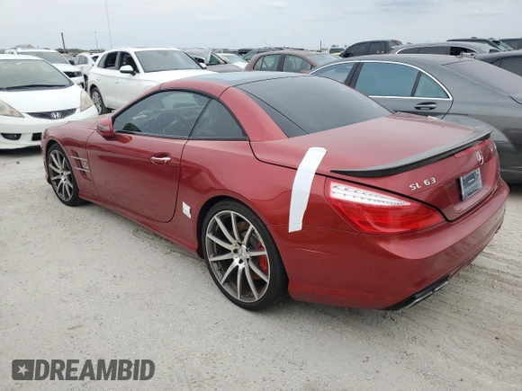2014 Mercedes-Benz SL 63 AMG with VIN WDDJK7EAXEF029105, listed as a Copart auction lot 75639724 with Not provided miles and Non repairable. Bid and sale history available at DreamBid. Image 2.