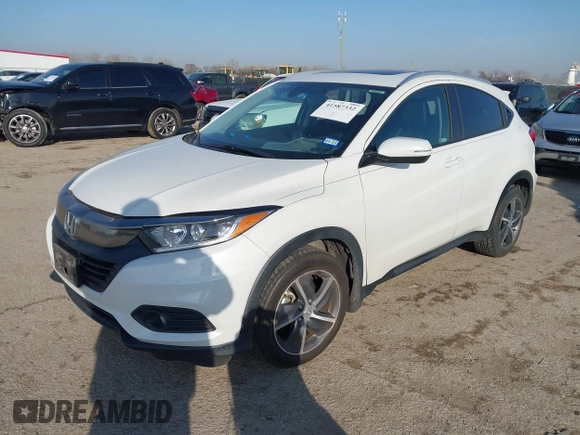 2021 Honda HR-V EX-L with VIN 3CZRU5H76MM727036, listed as a IAAI auction lot 41587332 with 91,506 mi miles. Bid and sale history available at carsss.com. Image 17.