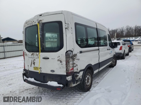 2019 Ford Transit Passenger XL with VIN 1FBAX2CM2KKA93397, listed as a Copart auction lot 88697525 with 221,573 mi miles and Salvage Title. Bid and sale history available at carsss.com. Image 3.