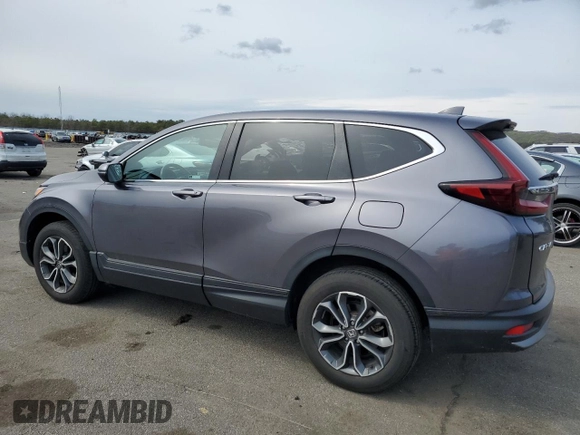 2021 Honda CR-V EX-L with VIN 7FARW2H81ME001360, listed as a Copart auction lot 48779075 with 29,758 mi miles and Salvage title. Bid and sale history available at DreamBid. Image 2.