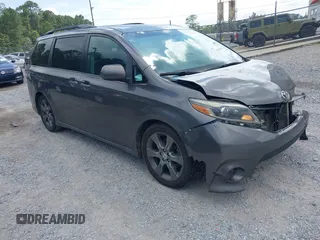 2015 Toyota Sienna SE with VIN 5TDXK3DC9FS598741, listed as a IAAI auction lot 42351368 with 150,054 mi miles and . Bid and sale history available at DreamBid. Image 1.