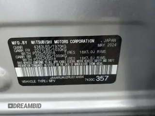 2024 Mitsubishi Outlander Sport S with VIN JA4ARUAU2RU014484, listed as a Copart auction lot 54146795 with 17,248 mi miles and Clean Title. Bid and sale history available at carsss.com. Image 13.