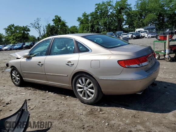 2006 Hyundai Azera SE with VIN KMHFC46F46A034316, listed as a Copart auction lot 61857655 with 203,011 mi miles and Salvage title. Bid and sale history available at DreamBid. Image 2.