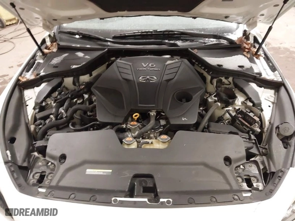 2020 Infiniti Q50 3.0t LUXE with VIN JN1EV7AR2LM254788, listed as a IAAI auction lot 41410356 with 59,847 mi miles. Bid and sale history available at carsss.com. Image 10.
