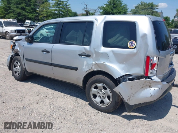 2014 Honda Pilot LX with VIN 5FNYF4H22EB024677, listed as a IAAI auction lot 42645408 with 133,271 mi miles and . Bid and sale history available at DreamBid. Image 3.