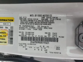 2016 Ford Fusion Titanium with VIN 3FA6P0K90GR192621, listed as a Copart auction lot 50744145 with Not provided miles and Non repairable. Bid and sale history available at DreamBid. Image 12.