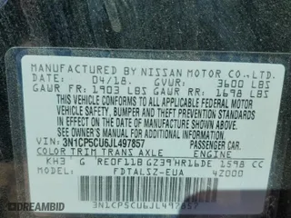 2018 Nissan Kicks SV with VIN 3N1CP5CU6JL497857, listed as a Copart auction lot 50073075 with 89,003 mi miles and Salvage Title. Bid and sale history available at carsss.com. Image 15.