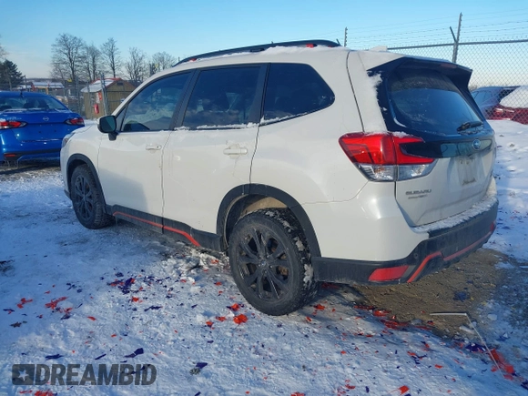 2022 Subaru Forester Sport with VIN JF2SKAJC5NH429890, listed as a IAAI auction lot 41399788 with 66,358 mi miles. Bid and sale history available at carsss.com. Image 3.