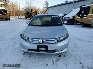 2012 Honda Civic Hybrid with VIN JHMFB4F25CS002287, listed as a Copart auction lot 89276195 with 136,345 mi miles and Salvage Title. Bid and sale history available at carsss.com. Image 10.