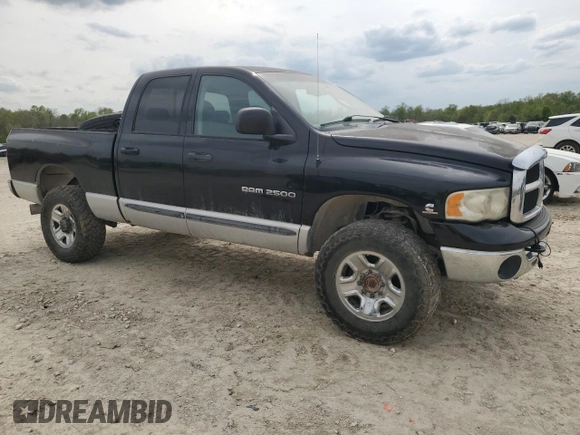2005 Dodge 2500 SLT with VIN 3D7KS28C75G755894, listed as a Copart auction lot 53874865 with 336,506 mi miles and Salvage Title. Bid and sale history available at DreamBid. Image 4.