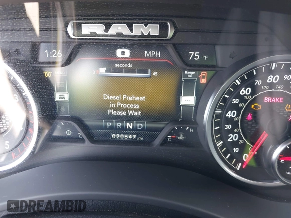2023 Ram 2500 Big Horn with VIN 3C6UR5DL3PG635901, listed as a IAAI auction lot 42190122 with 20,647 mi miles and . Bid and sale history available at DreamBid. Image 7.