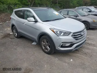 2018 Hyundai Santa Fe Sport 2.4L with VIN 5XYZU3LB7JG549653, listed as a IAAI auction lot 42075218 with 181,424 mi miles. Bid and sale history available at carsss.com. Image 1.