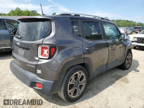 2018 Jeep Renegade Limited with VIN ZACCJADB7JPH12741, listed as a Copart auction lot 61870483 with 63,182 mi miles and Salvage title. Bid and sale history available at DreamBid. Image 3.
